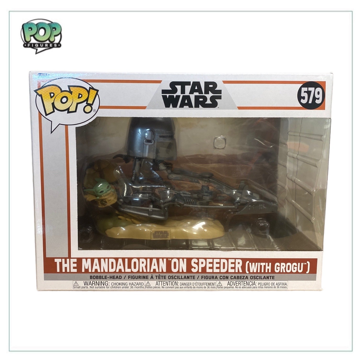 The Mandalorian on Speeder with Grogu #579 Funko Pop! - Star Wars - Funko Shop Exclusive (No Sticker) - Condition 8/10