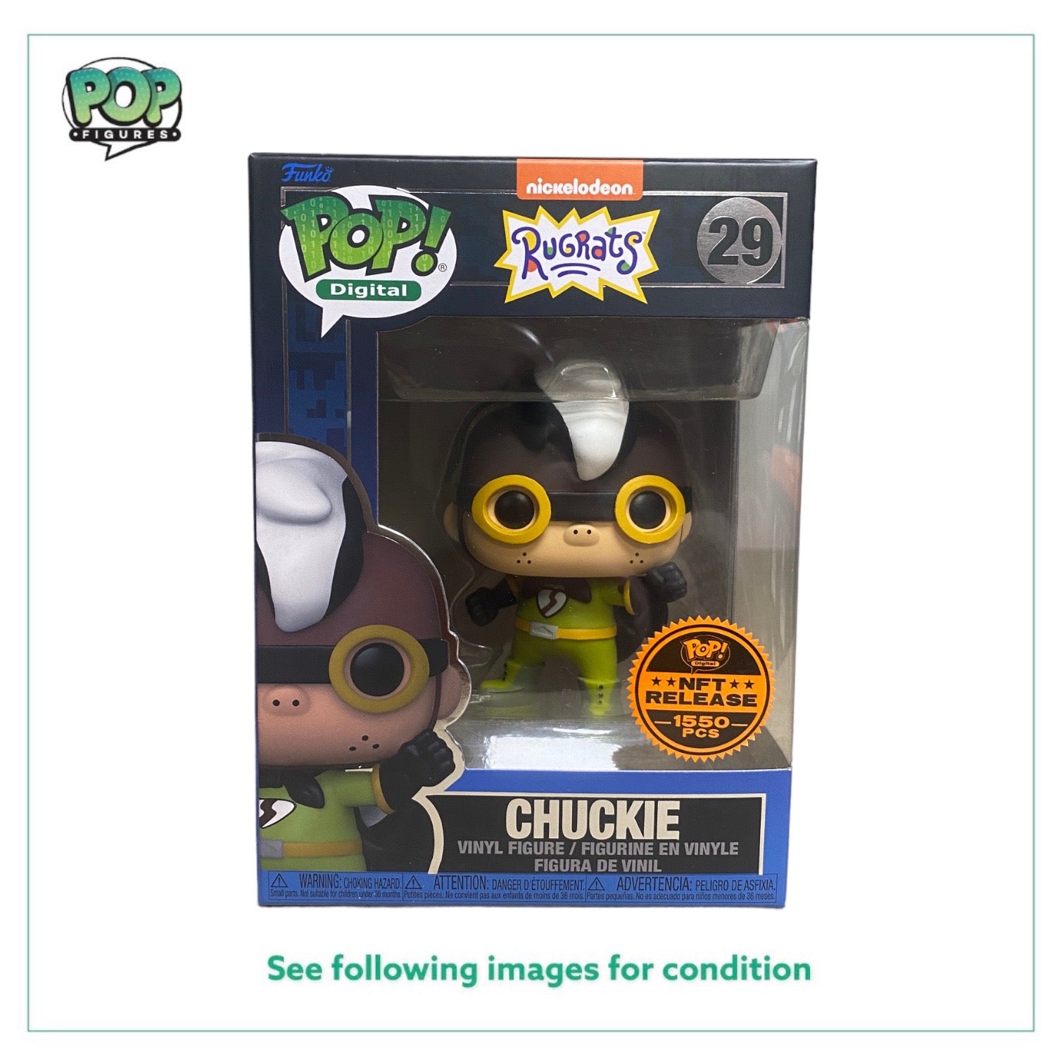 Chuckie #29 Funko Pop! - Rugrats - NFT Release Exclusive LE1550 Pcs - Condition 8.5/10