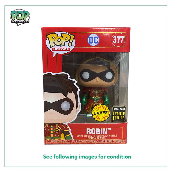 Robin #377 (Hooded Chase - Metallic) Funko Pop! - DC Imperial Palace - Asia 2021 Exclusive LE500 Pcs - Condition 8.5/10