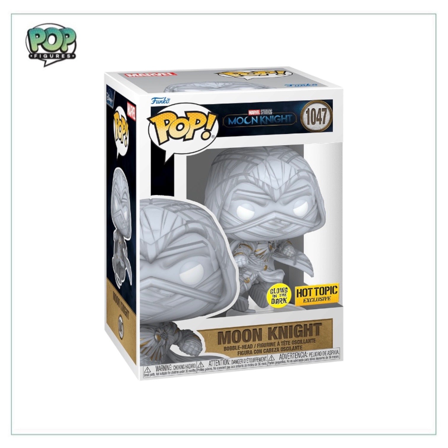 Moon Knight #1047 (Glows in The Dark) Funko Pop! - Moon Knight - Hot Topic Exclusive