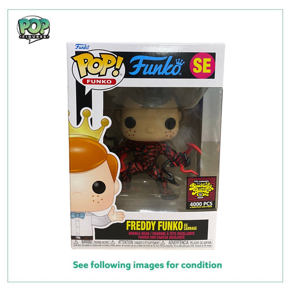 Freddy Funko as Carnage Funko Pop! - SDCC 2022 Box of Fun Exclusive LE4000 Pcs - Condition 8.75/10