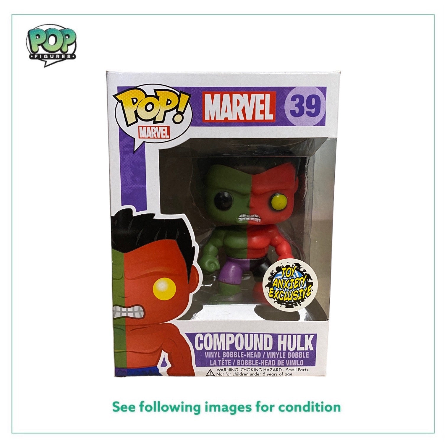 Compound Hulk #39 Funko Pop! - Marvel - Toy Anxiety Exclusive - Condition 8.75/10