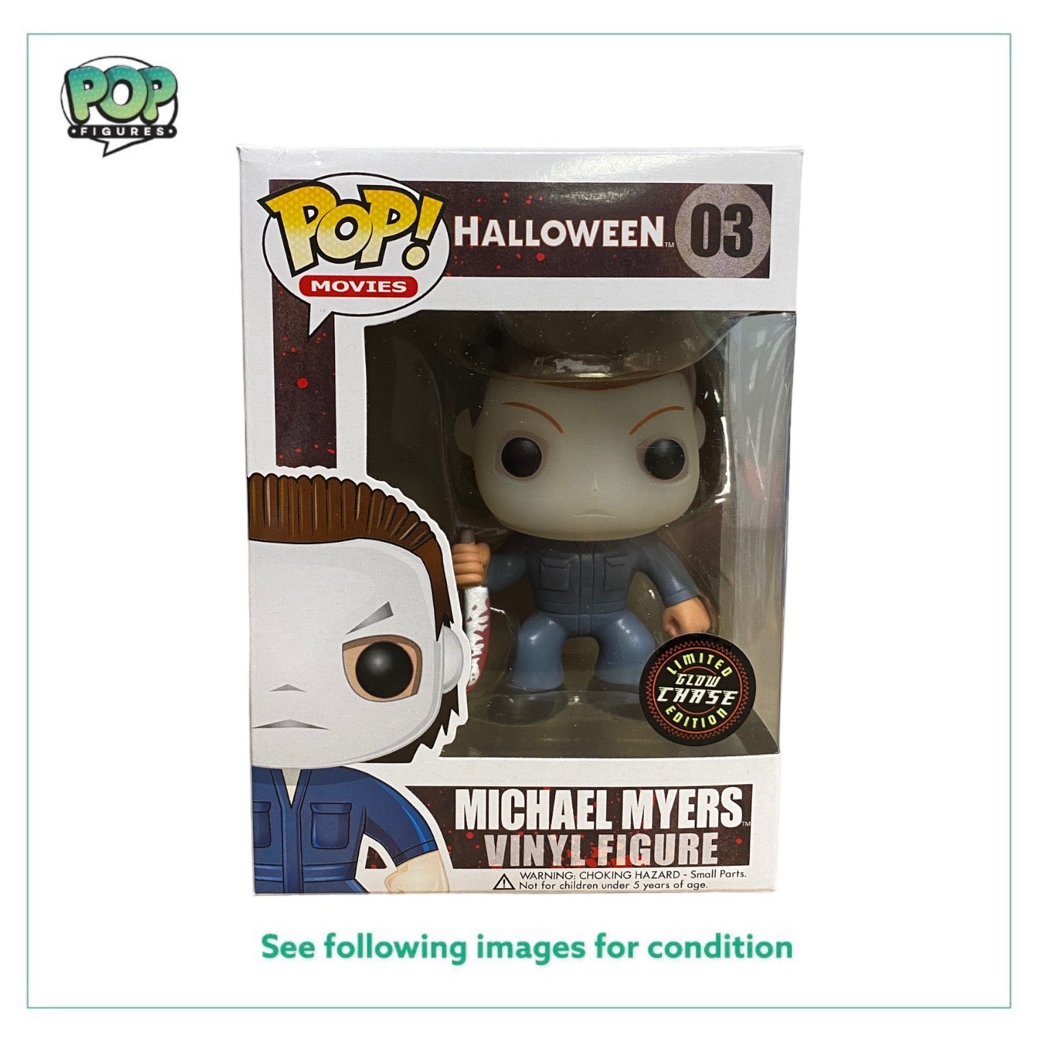 Michael Myers #03 (Translucent Mask Glow Chase) Funko Pop! - Halloween - 2010 Pop! - Condition 7/10