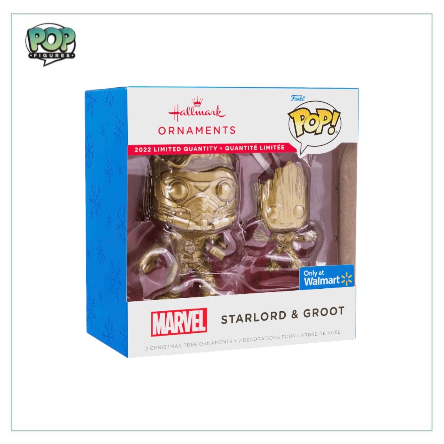 Starlord & Groot (Gold Chase) Funko x Hallmark Christmas Ornaments - Marvel - Walmart Exclusive