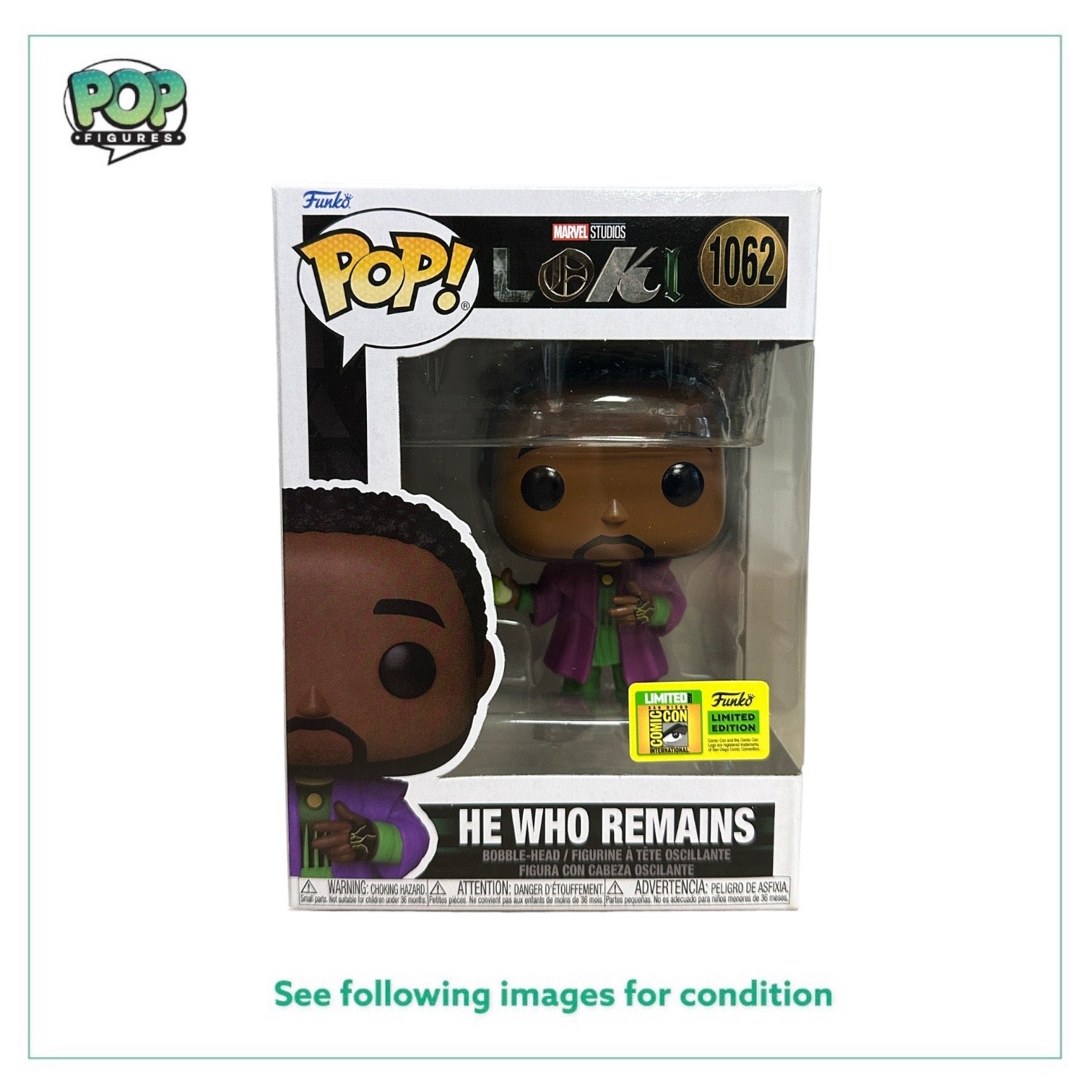 He Who Remains #1062 Funko Pop! - Loki - SDCC 2022 Official Convention Exclusive - Condition 9/10
