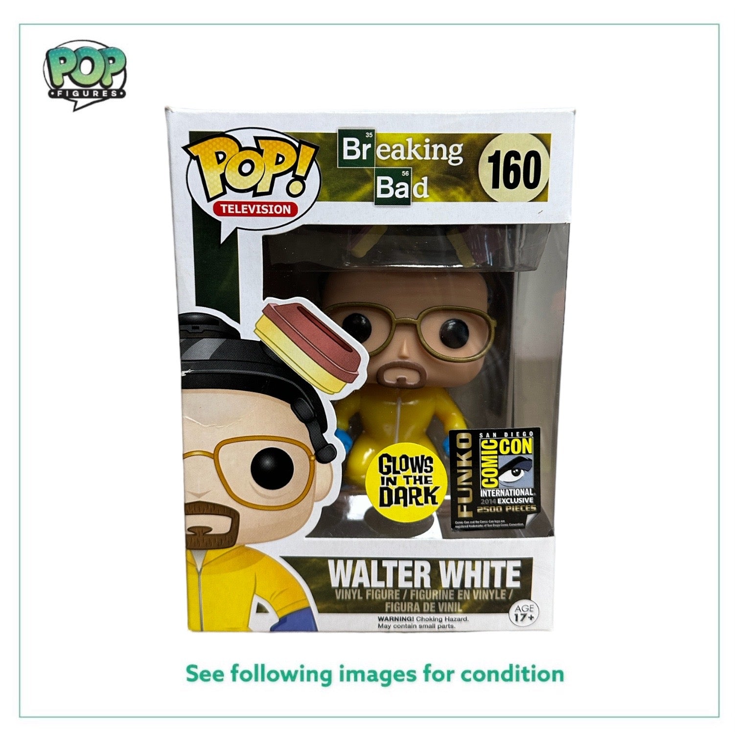 Walter White #160 (Glows in the Dark) Funko Pop! - Breaking Bad - SDCC 2014 Exclusive LE2500 Pcs - Condition 7/10