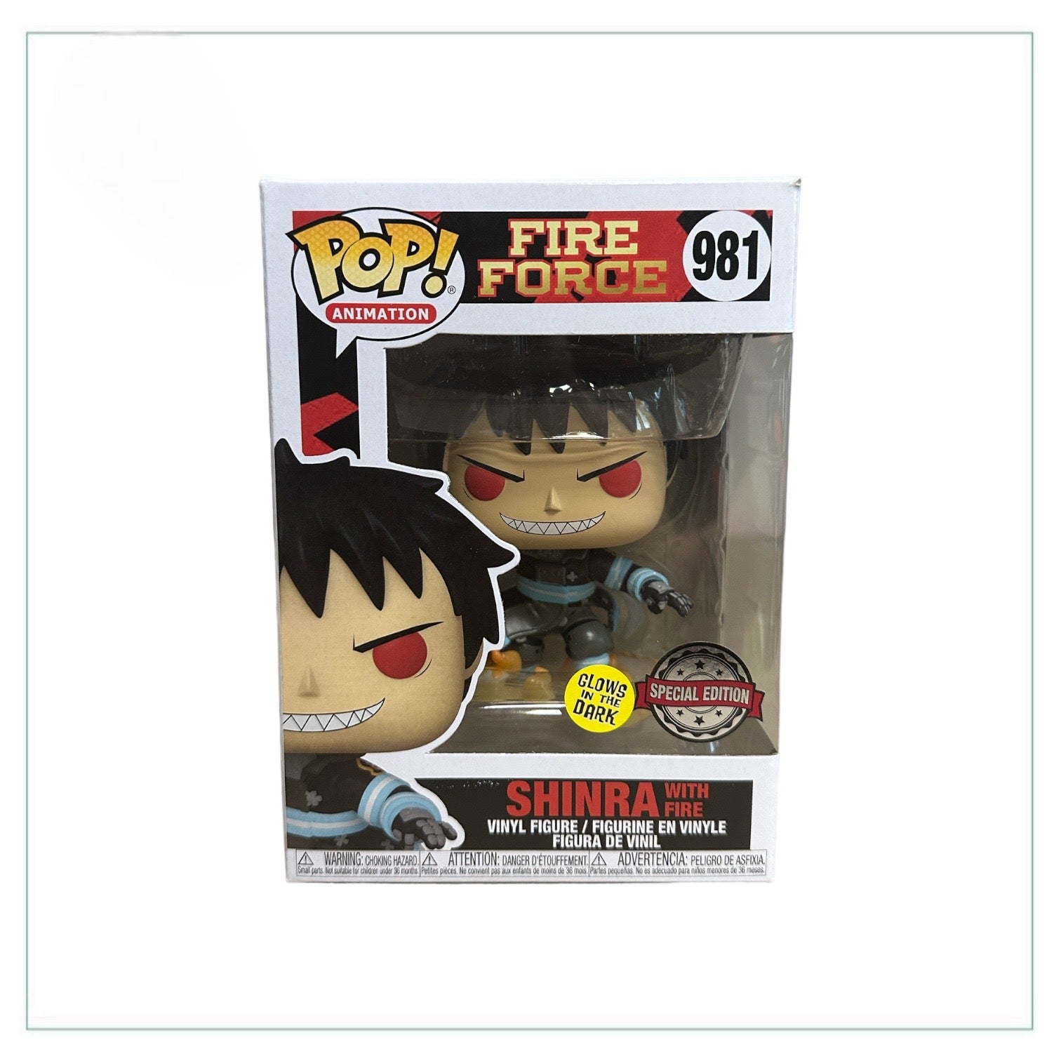 Shinra with Fire #981 (Glows in the Dark) Funko Pop! - Fire Force - Special Edition