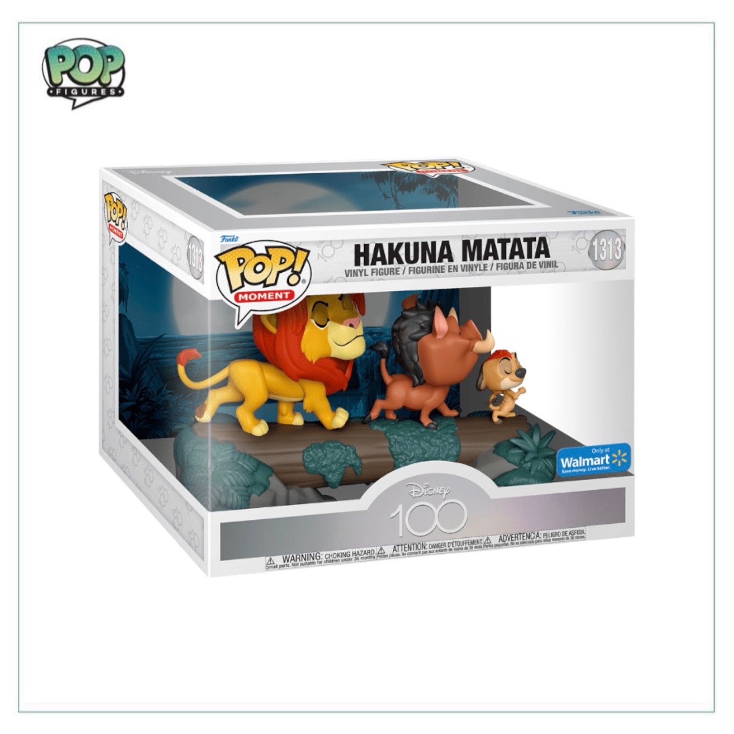 Hakuna Matata #1313 Funko Pop Moment! - Disney 100 - Walmart Exclusive - Condition 7/10