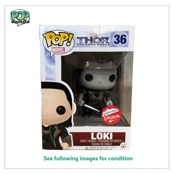 Loki #36 (Black and White) Funko Pop! - Thor the Dark World - Fugitive Toys Exclusive - Condition 7.5/10