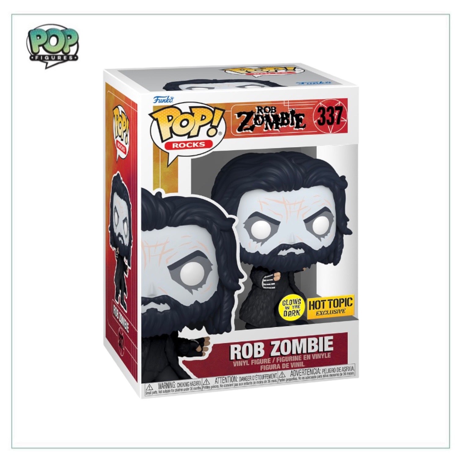 Rob Zombie #337 (Glows in the Dark) Funko Pop! - Rock - Hot Topic Exclusive