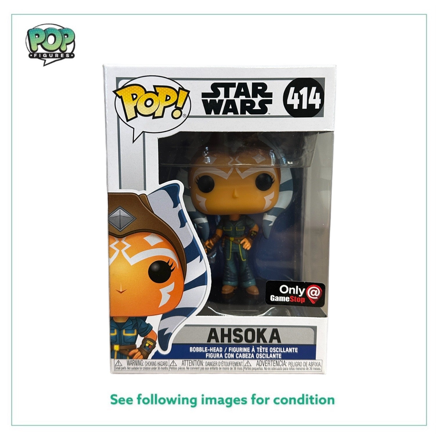 Ahsoka #414 (Jumpsuit) Funko Pop! - Star Wars The Clone Wars - GameStop Exclusive - Condition 8.75/10