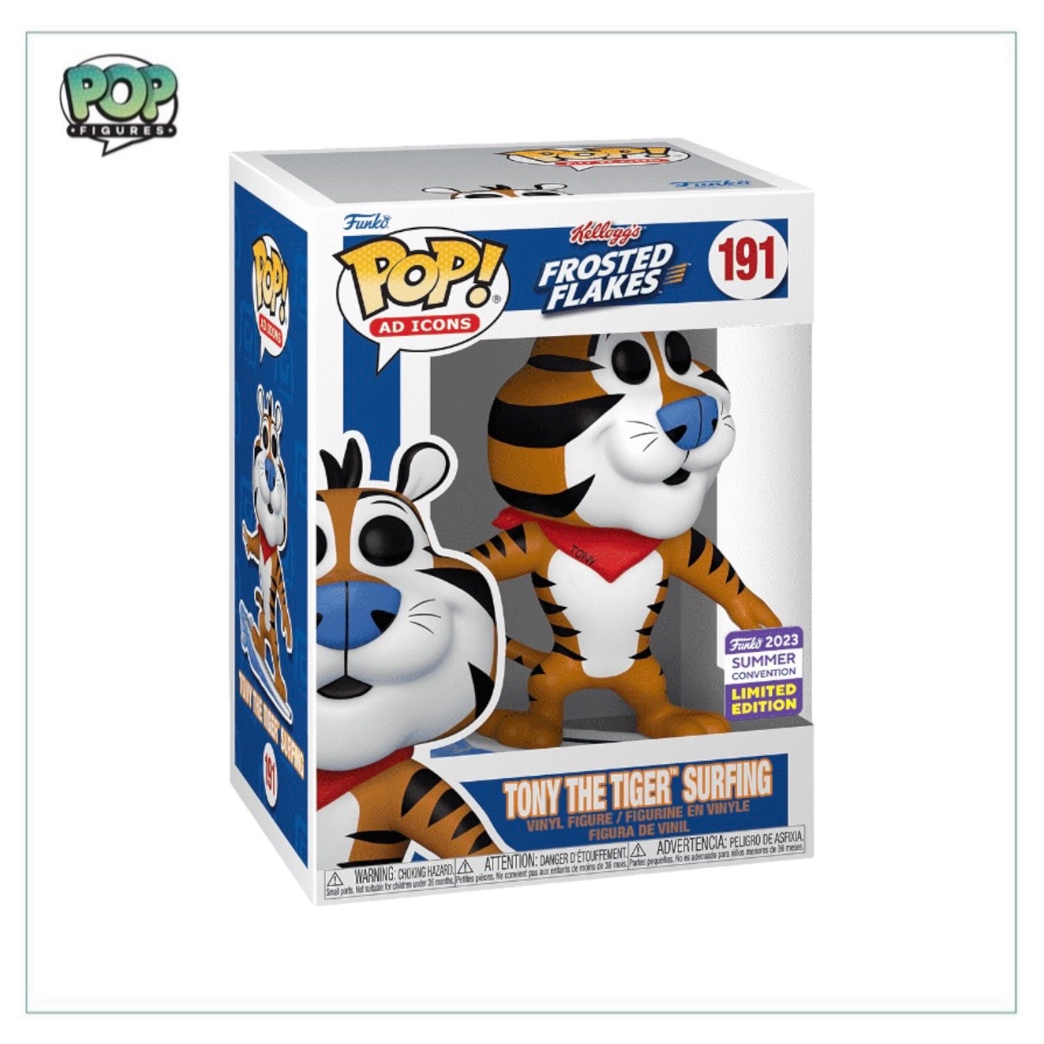 Tony the Tiger Surfing #191 Funko Pop! - Ad Icons - SDCC 2023 Shared Exclusive