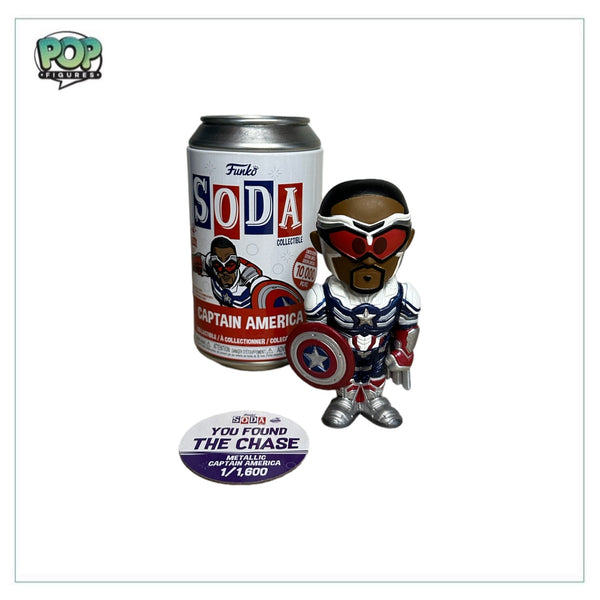 Captain America Metallic Funko Soda Vinyl Figure! - The Falcon and The Winter Soldier - LE1/1600 Pcs
