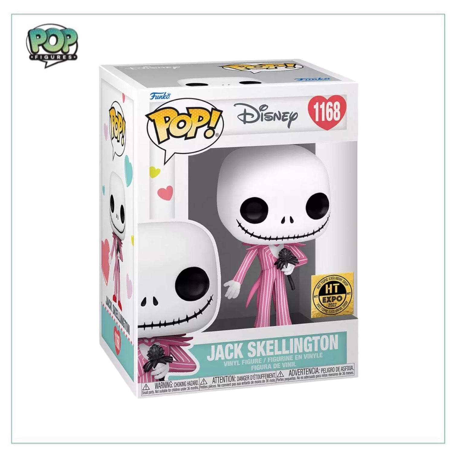 Jack Skellington #1168 (Pink) Funko Pop! - The Nightmare Before Christmas - Hot Topic Expo 2022 Exclusive
