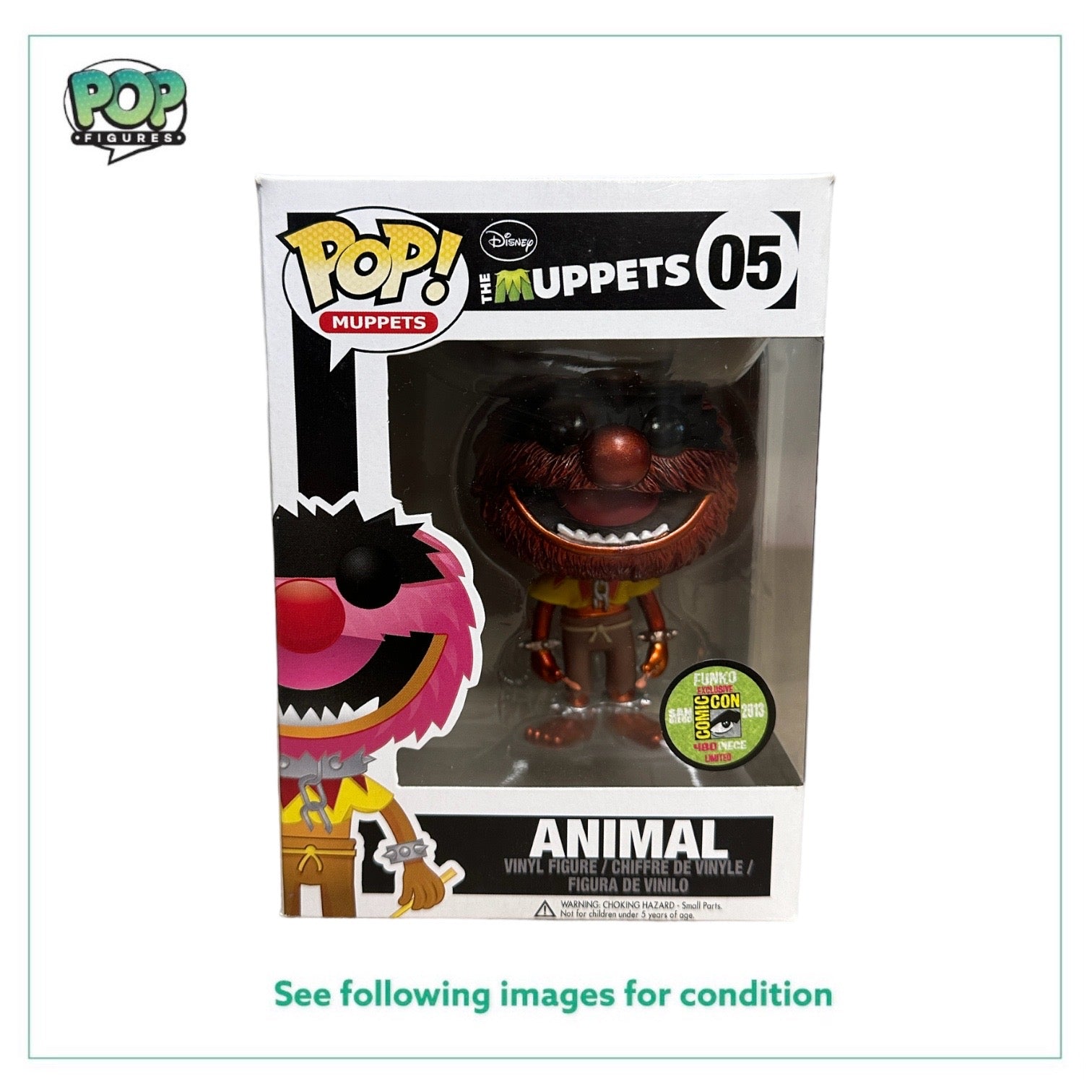 Animal #05 (Metallic) Funko Pop! - The Muppets - SDCC 2013 Exclusive LE480 Pcs - Condition 8/10