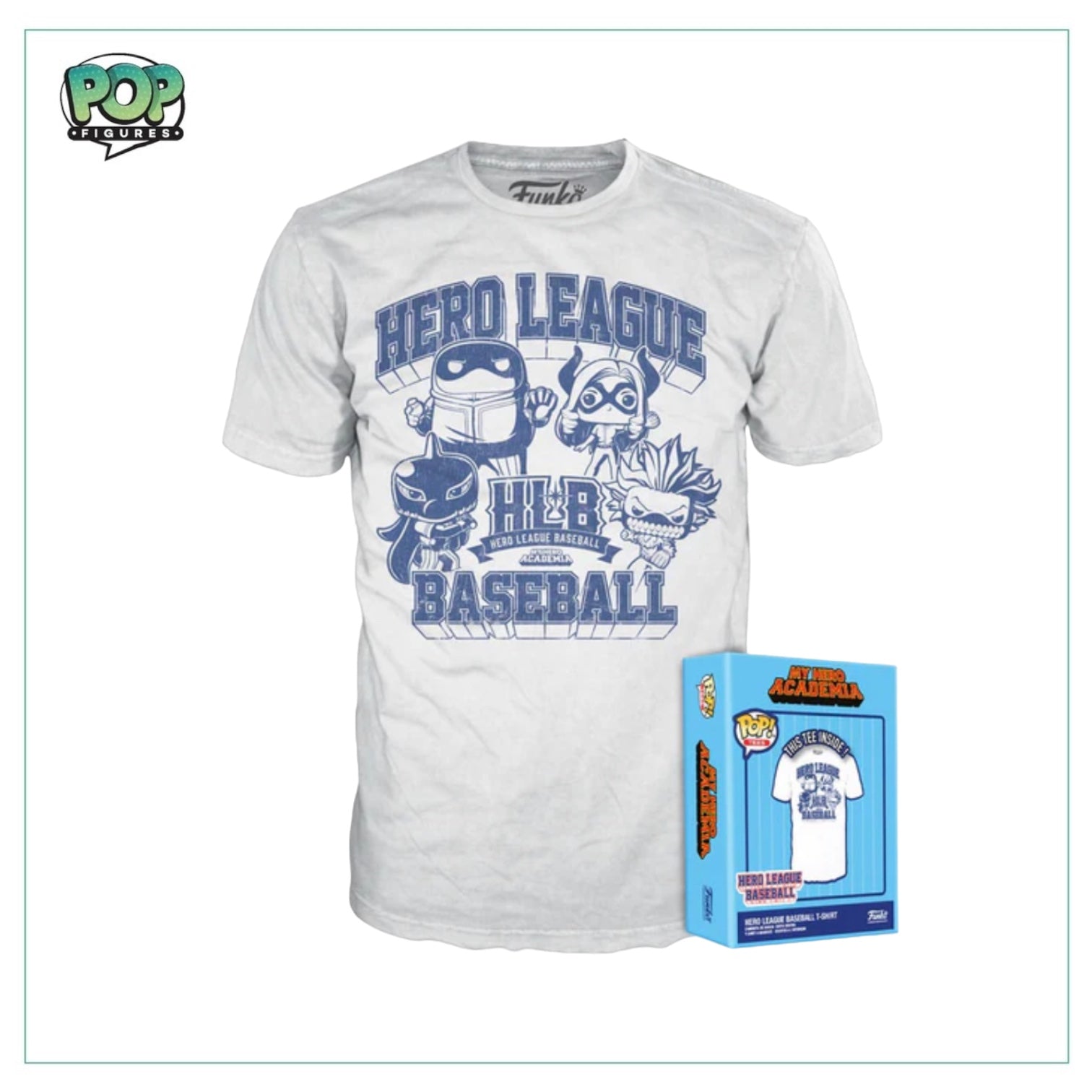 Boxed Tee - Hero League Baseball Funko Tshirt - My Hero Academia