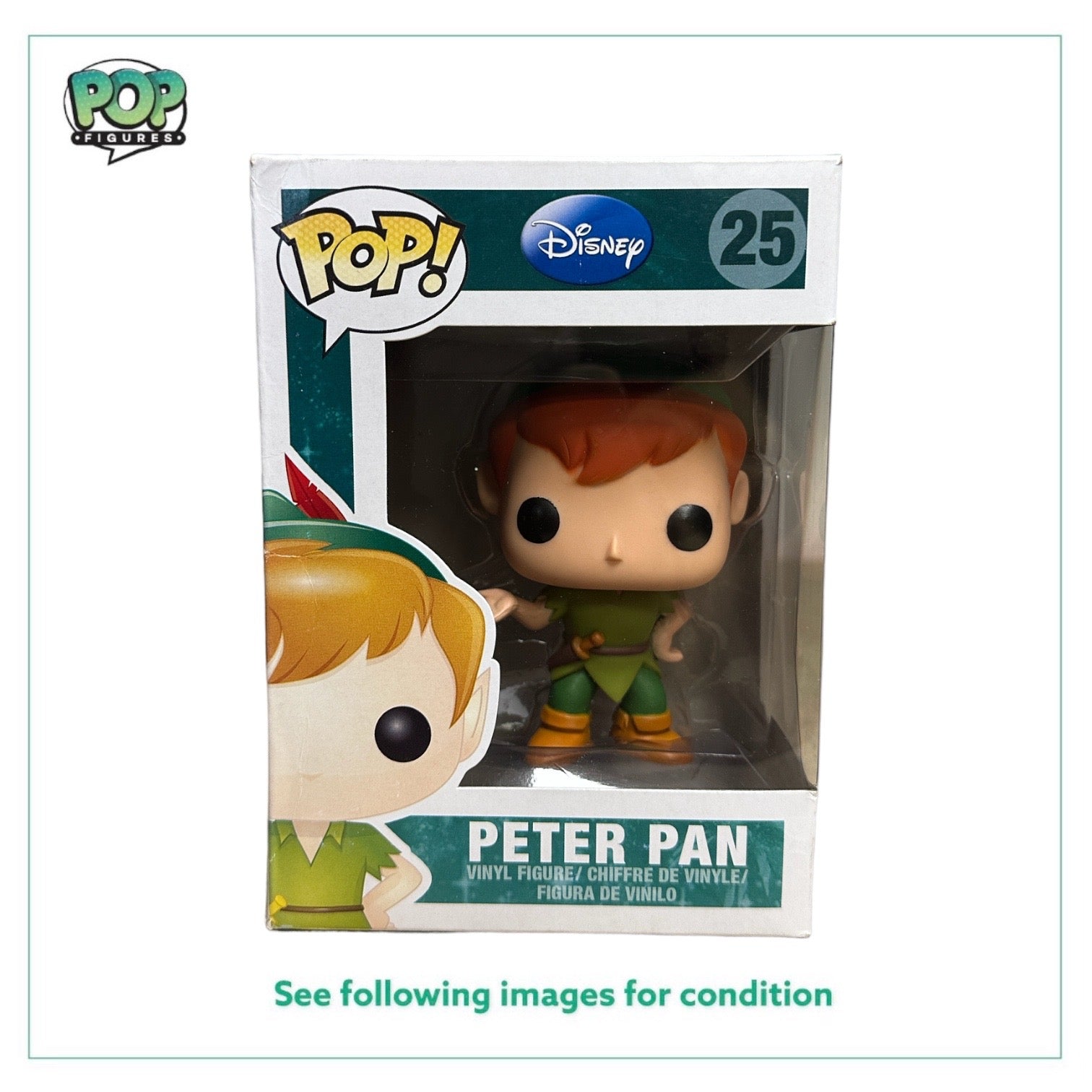 Peter Pan #25 Funko Pop! - Disney Series 3 - 2013 Pop! - Condition 6/10