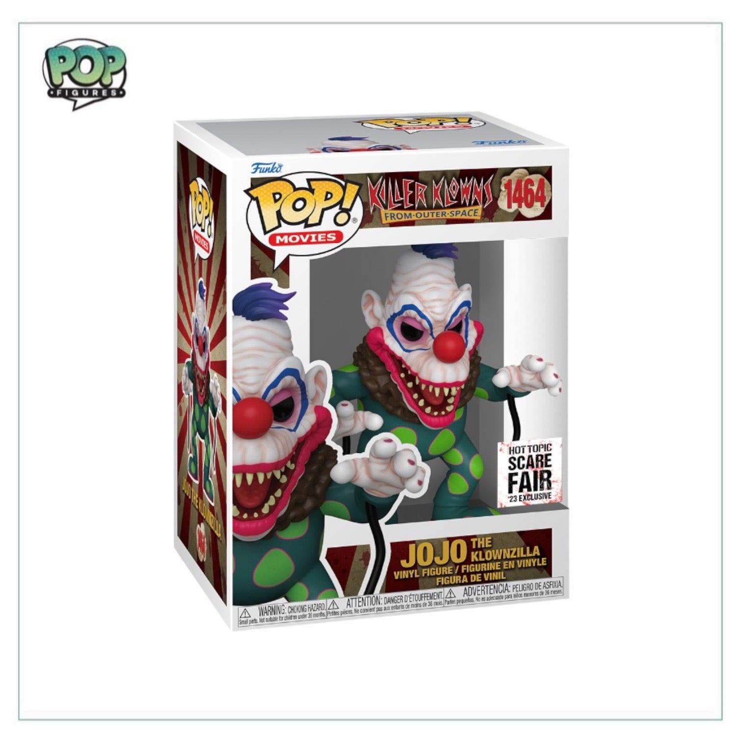 Jojo The Klownzilla #1464 Funko Pop! - Killer Klowns from Outer Space - Hot Topic Scare Fair 2023 Exclusive