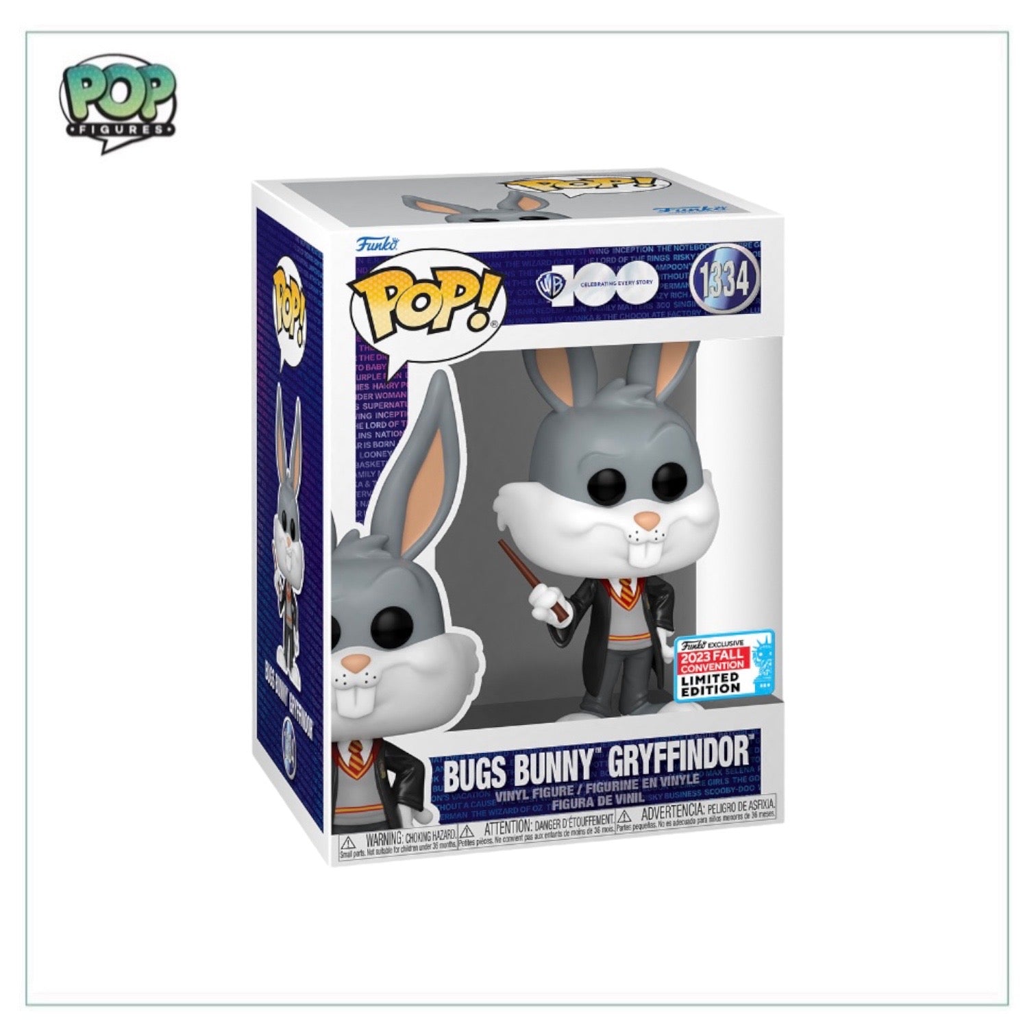 Bugs Bunny Gryffindor #1334 Funko Pop! - WB 100 - NYCC 2023 Shared Exclusive