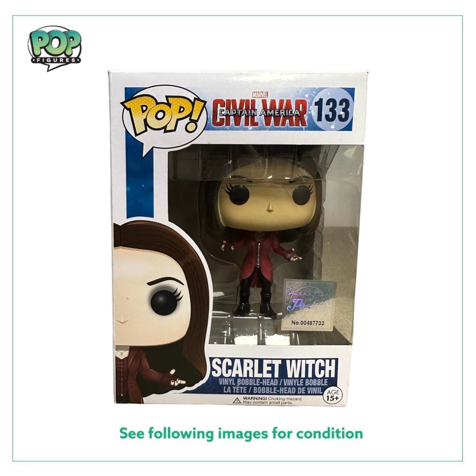 Scarlet Witch #133 Funko Pop! - Captain America Civil War - Pop Life Exclusive - Condition 8.75/10