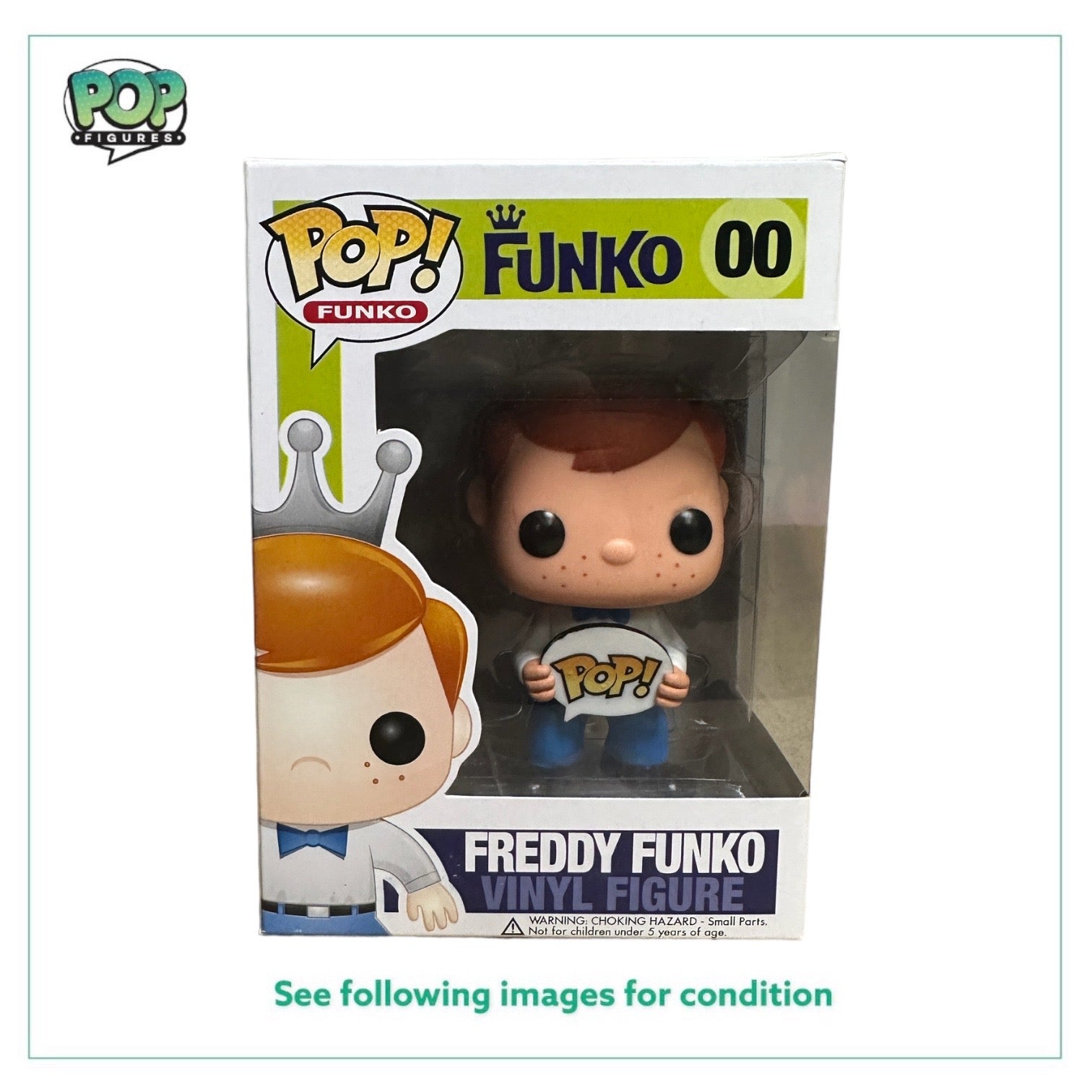 Freddy Funko #00 (Blue Tie) Funko Pop! - LE500 Pcs - Condition 8.75/10