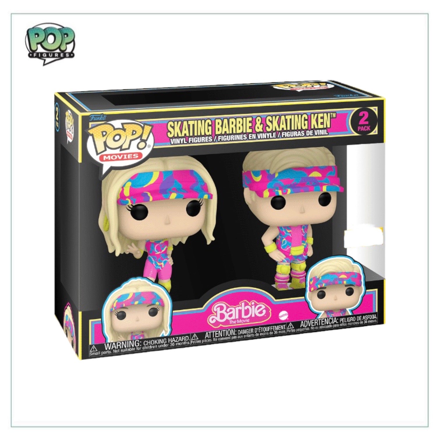 Skating Barbie & Skating Ken 2 Pack Funko Pop! - Barbie The Movie