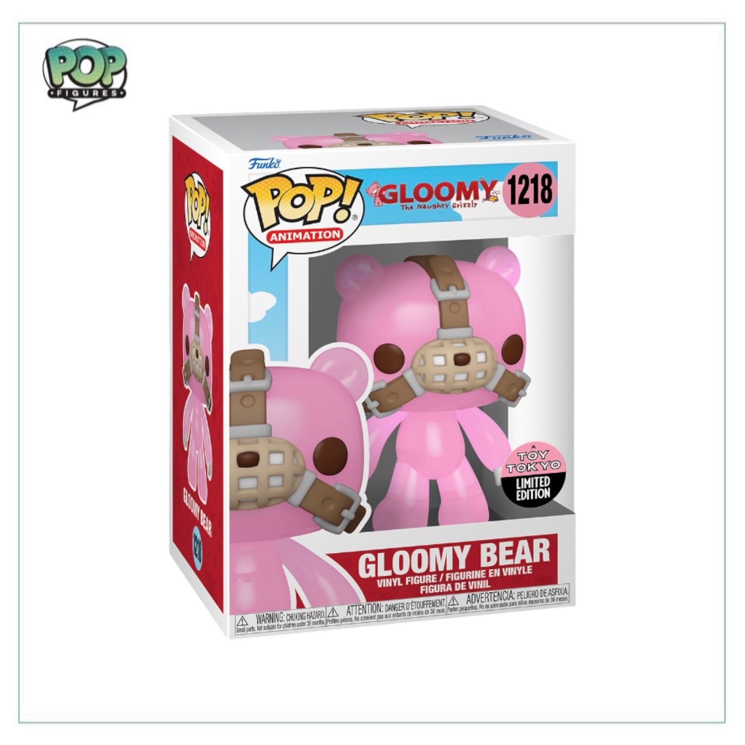 Gloomy Bear #1218 (Translucent) Funko Pop! - Gloomy: The Naughty Grizzly - Toy Tokyo Exclusive