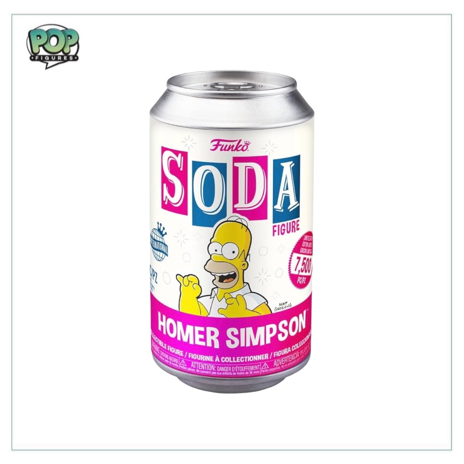 Homer Simpson Funko Soda Vinyl Figure! - The Simpsons - International LE7500 Pcs - Chance of Chase