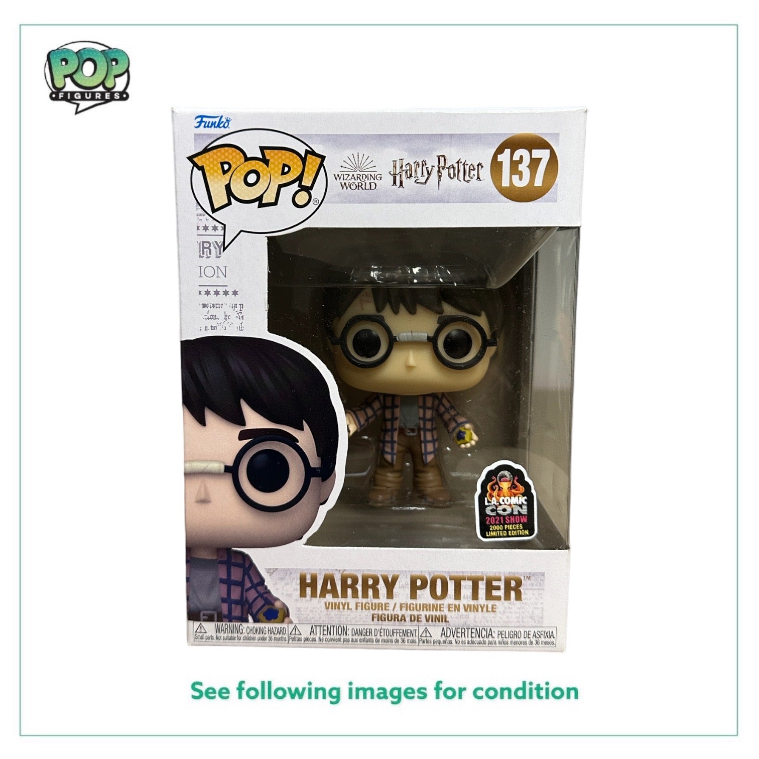 Harry Potter #137 (w/ Chocolate Frog) Funko Pop! - Harry Potter - LACC 2021 Exclusive LE2000 Pcs - Condition 7/10