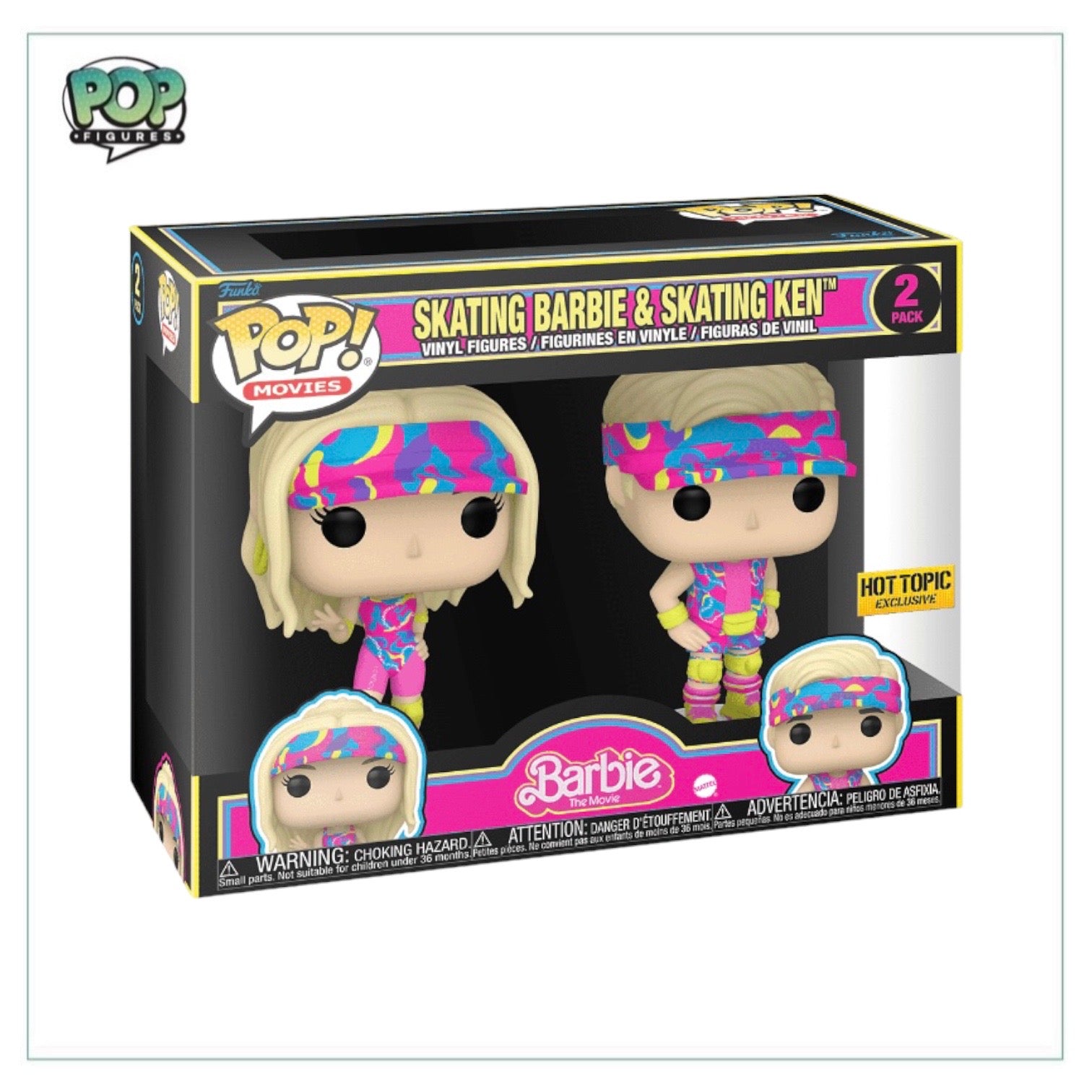 Skating Barbie & Skating Ken 2 Pack Funko Pop! - Barbie The Movie - Hot Topic Exclusive