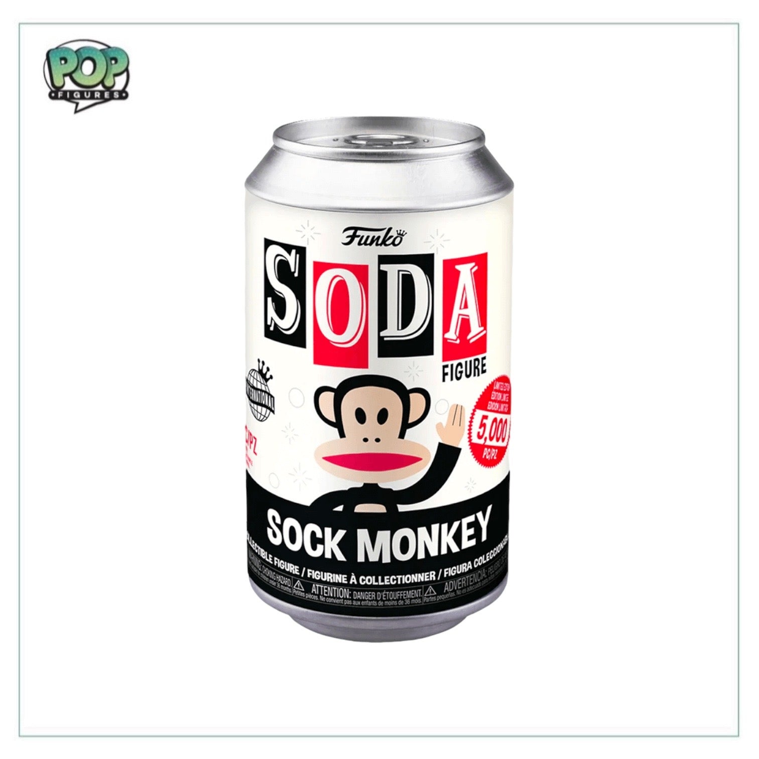 Sock Monkey Funko Soda Vinyl Figure! - Paul Frank - International LE5000 Pcs - Chance of Chase