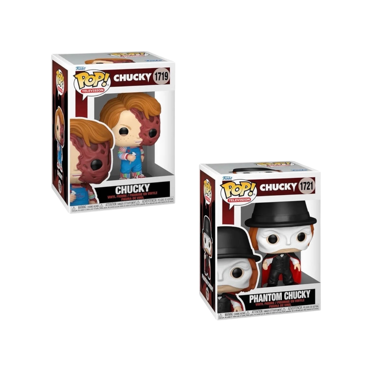Chucky Funko Bundle - Chucky #1719 Funko Pop! + Phantom Chucky #1721 Funko Pop!