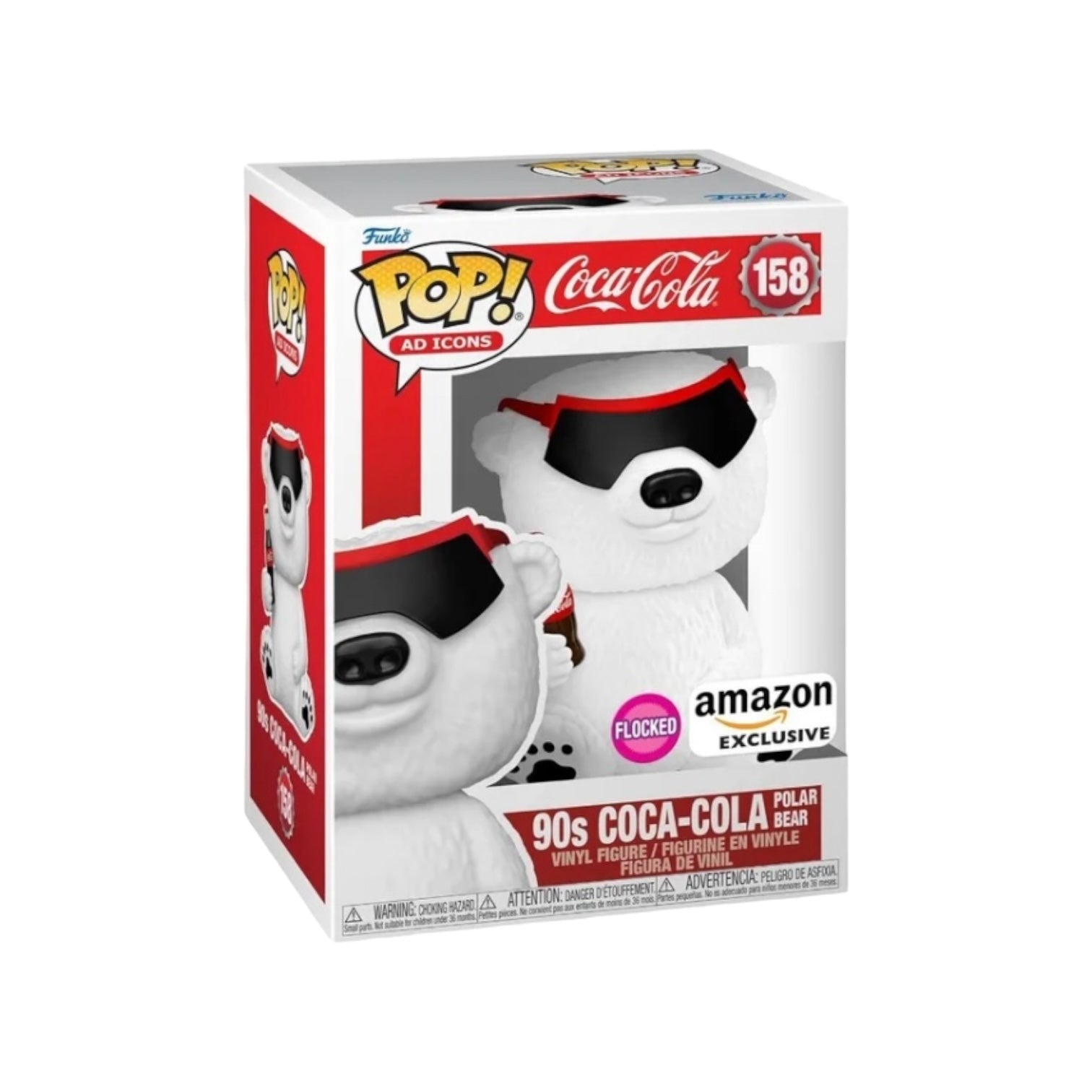 90's Coca-Cola Polar Bear #158 Funko Pop! - Ad Icons - Flocked Amazon Exclusive