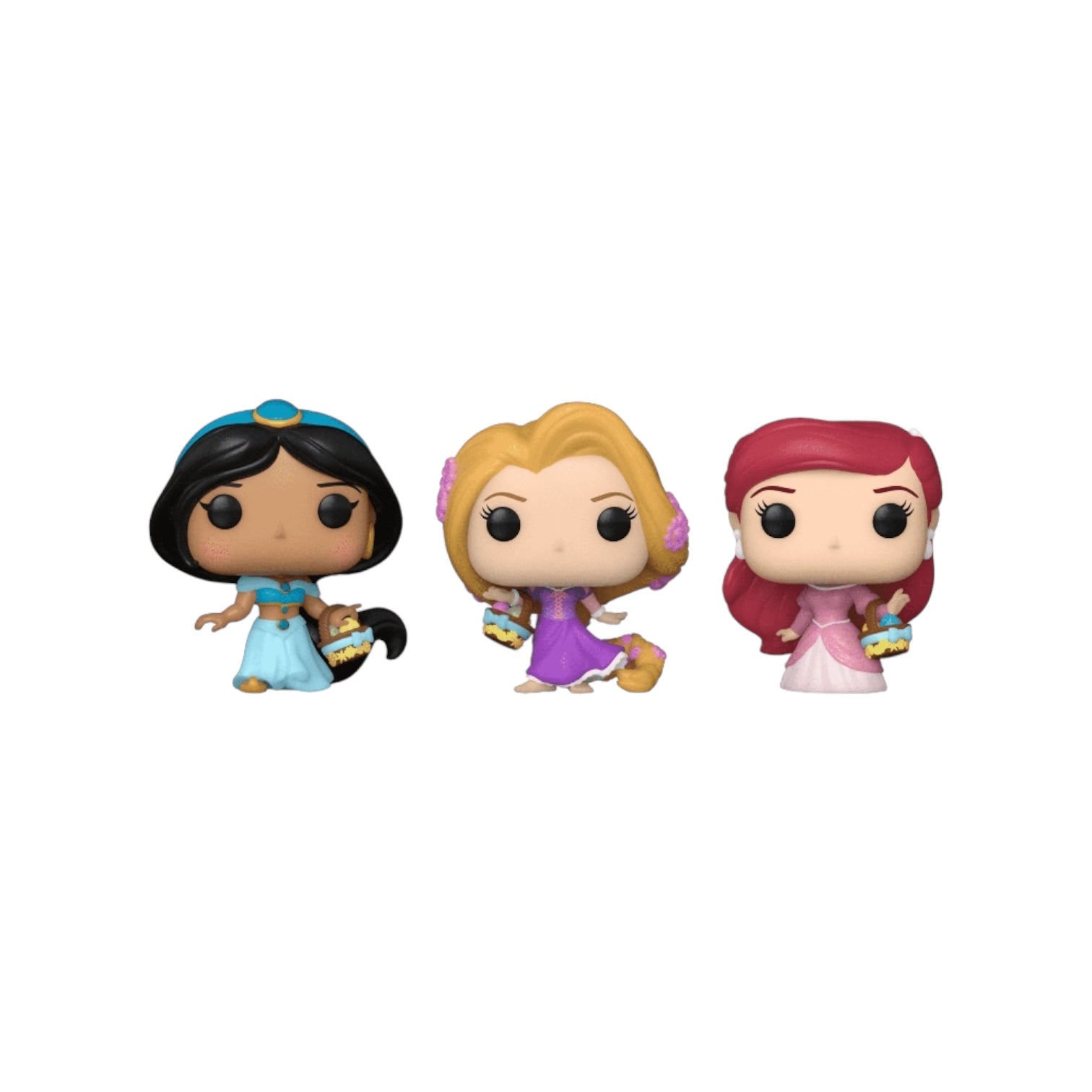 Jasmine, Ariel and Rapunzel Funko Carrot Pocket Pop - Disney Princesses