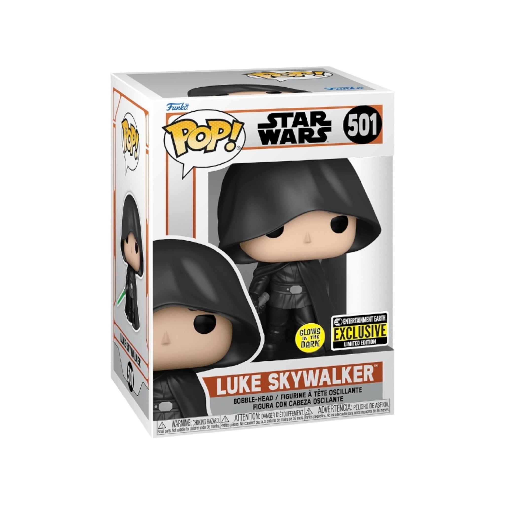 Luke Skywalker #501 (Glows in the Dark) Funko Pop! - Star Wars: The Mandalorian - Entertainment Earth Exclusive