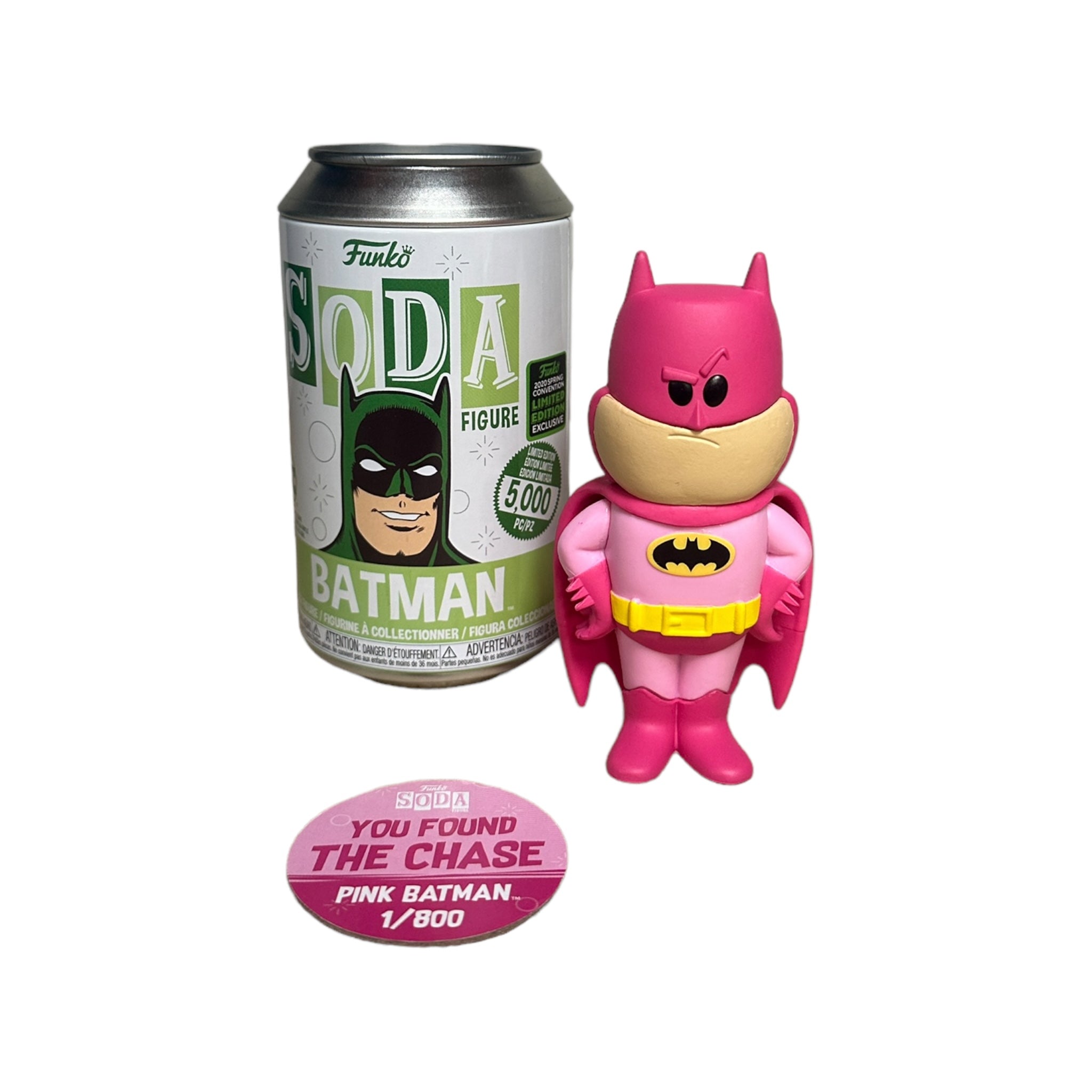Pink Batman (Chase) Funko Soda Vinyl Figure! - DC - ECCC 2020 Shared Exclusive LE1/800 Pcs