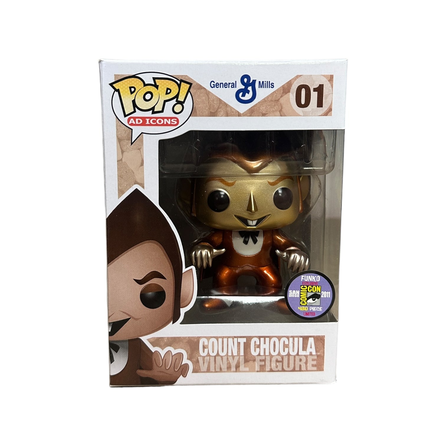 Count Chocula #01 (Metallic) Funko Pop! - Ad Icons - SDCC 2011 Exclusive LE480 Pcs - Condition 8.5/10