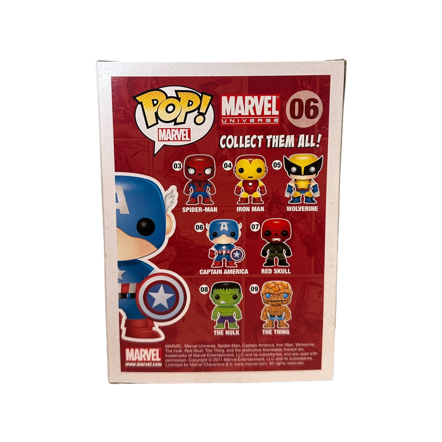 Captain America #06 (Metallic) Funko Pop! - Marvel Universe - SDCC 2011 Exclusive LE480 Pcs - Condition 8.5/10