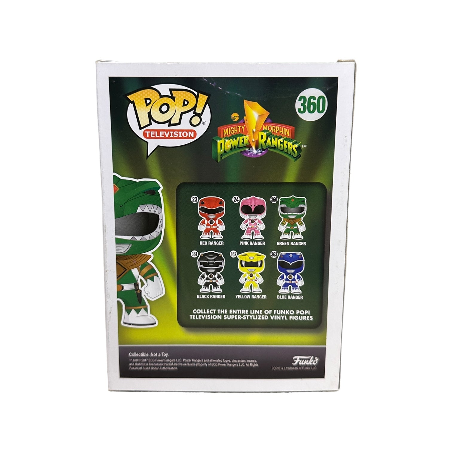 Green Ranger #360 (Glows in the Dark) Funko Pop! - Mighty Morphin Power Rangers - NYCC 2017 Shared Exclusive - Condition 7/10