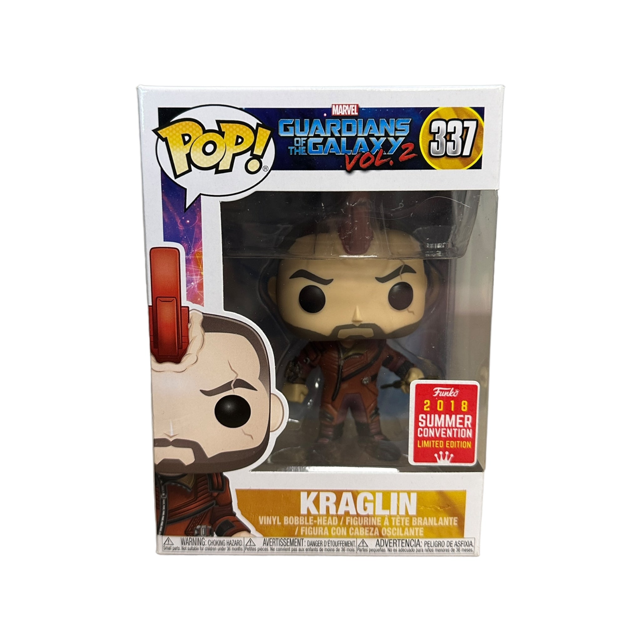 Kraglin #337 Funko Pop! - Guardians of The Galaxy Vol. 2 - SDCC 2018 Shared Exclusive - Condition 8/10