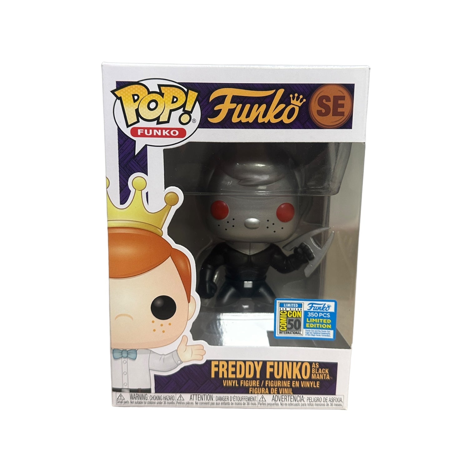 Freddy Funko as Black Manta Funko Pop! - Aquaman - SDCC 2019 Exclusive LE350 Pcs - Condition 8.75/10