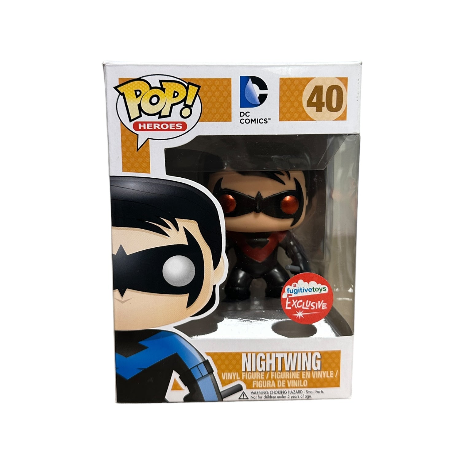 Nightwing #40 (Red Metallic) Funko Pop! - DC Comics - Fugitive Toys Exclusive - Condition 8/10
