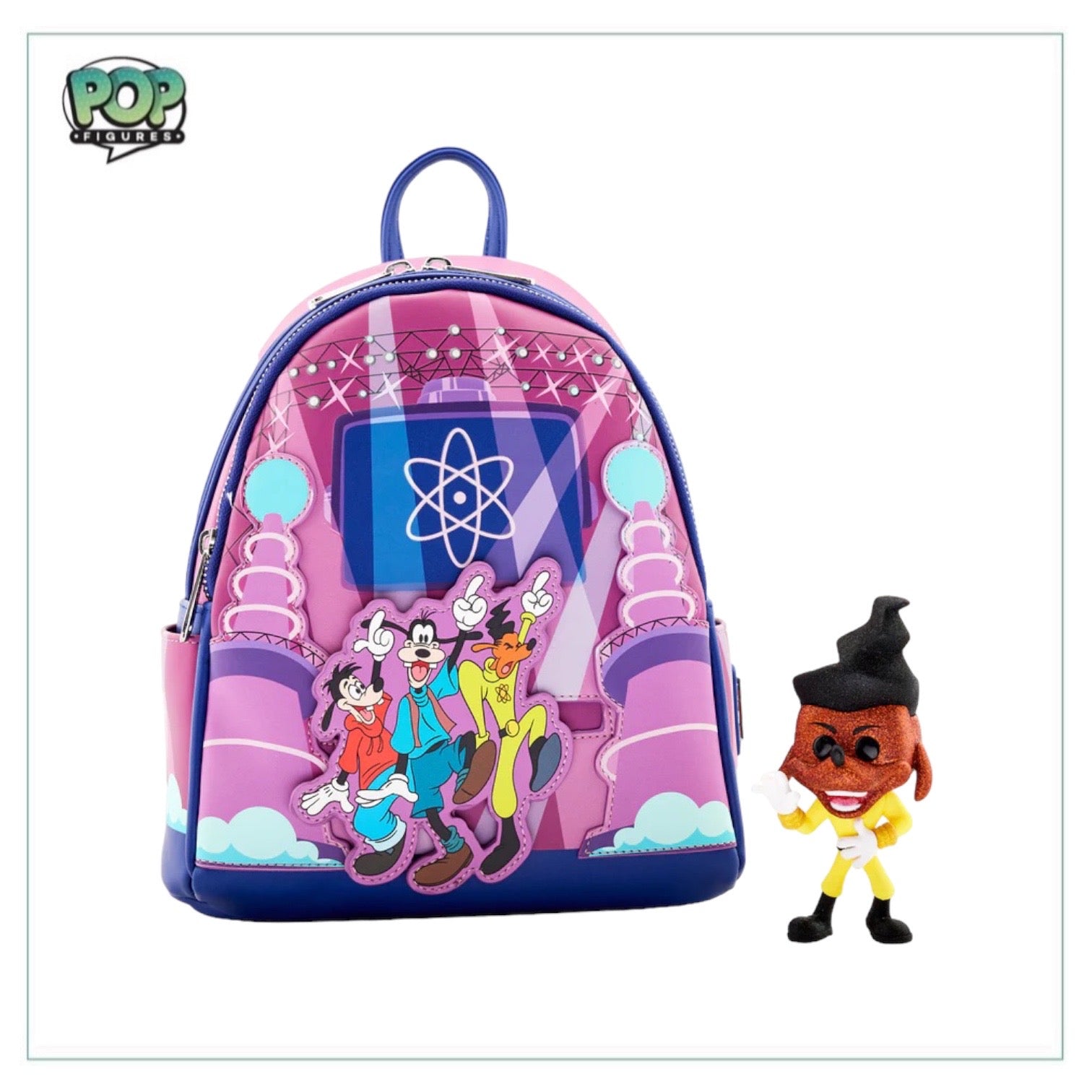  Funko Pop Powerline #1340 and Loungefly bag bundle, Disney exclusive from Wonder Con 2023, featuring vibrant designs.