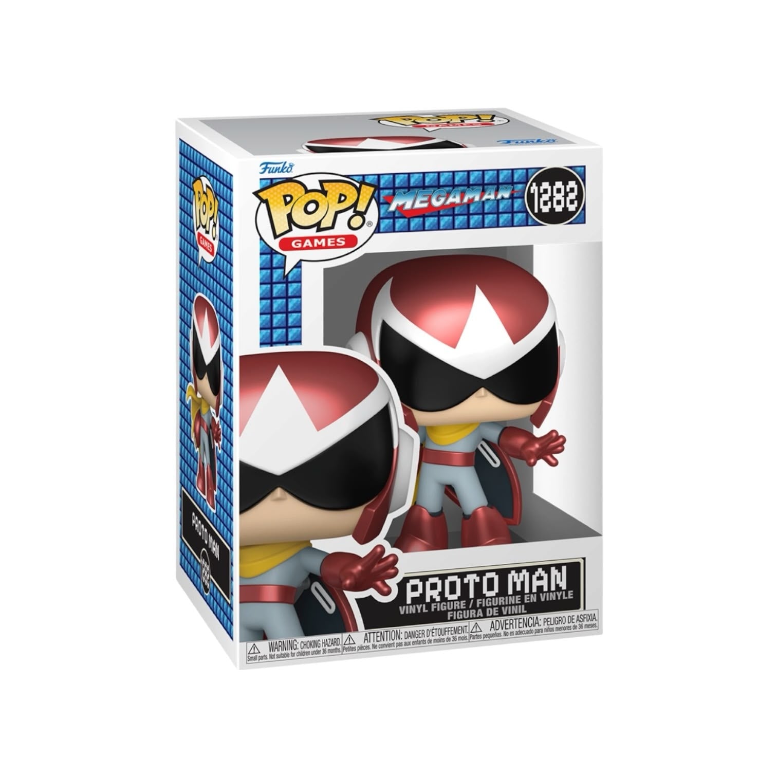 Funko Pop! Proto Man figure packaging on a white background