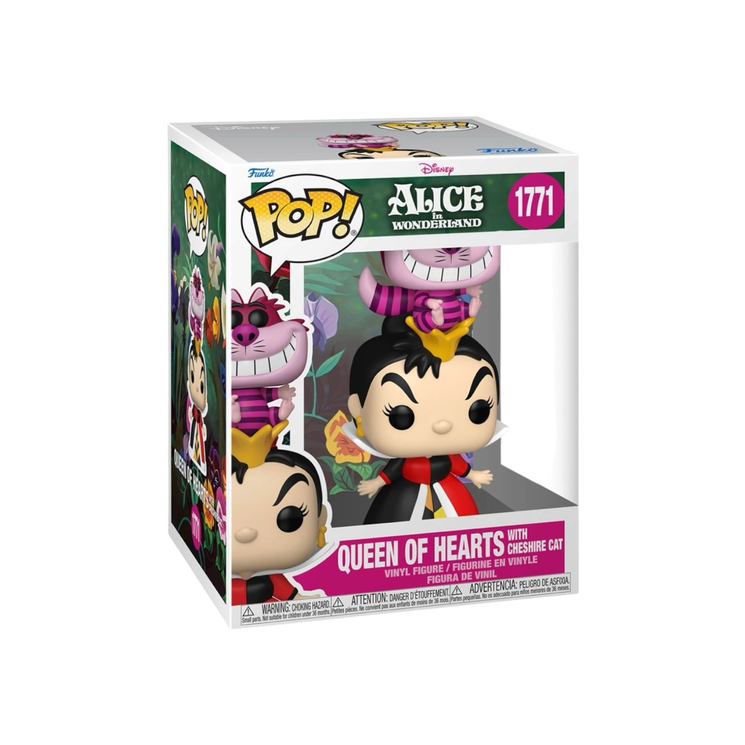 Funko Pop! Alice in Wonderland Queen of Hearts figure packaging on a white background