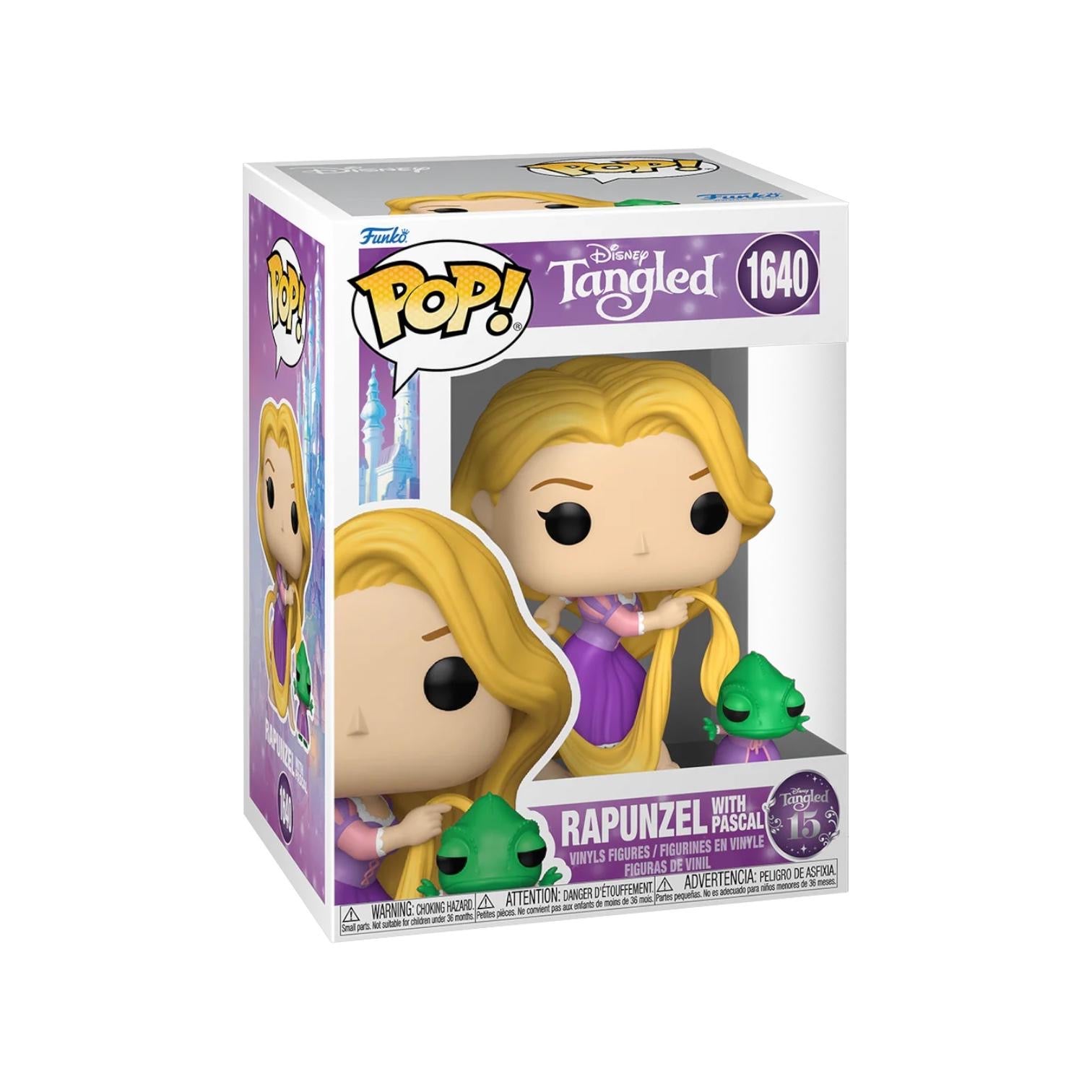 Funko Pop! Rapunzel figure in Tangled packaging on a white background