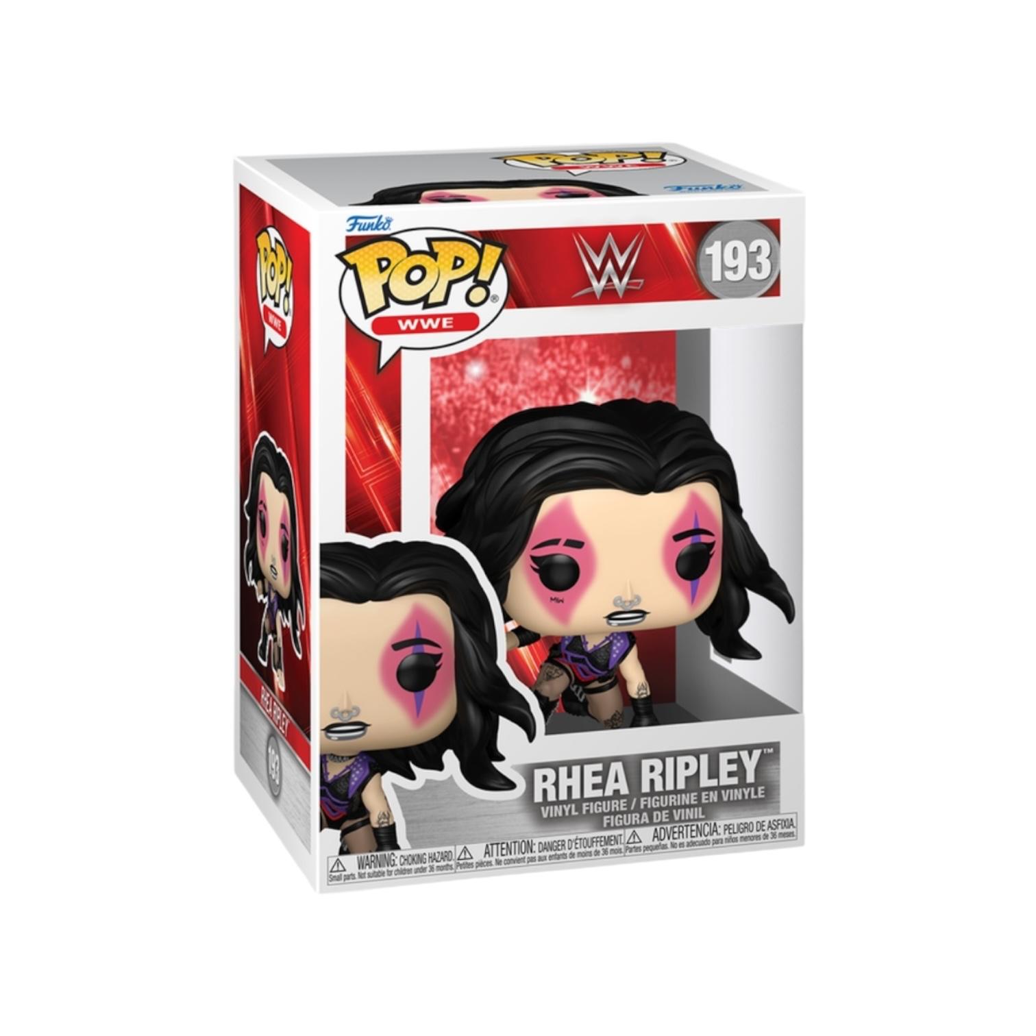 Funko Pop! WWE Rhea Ripley figure in packaging on a white background