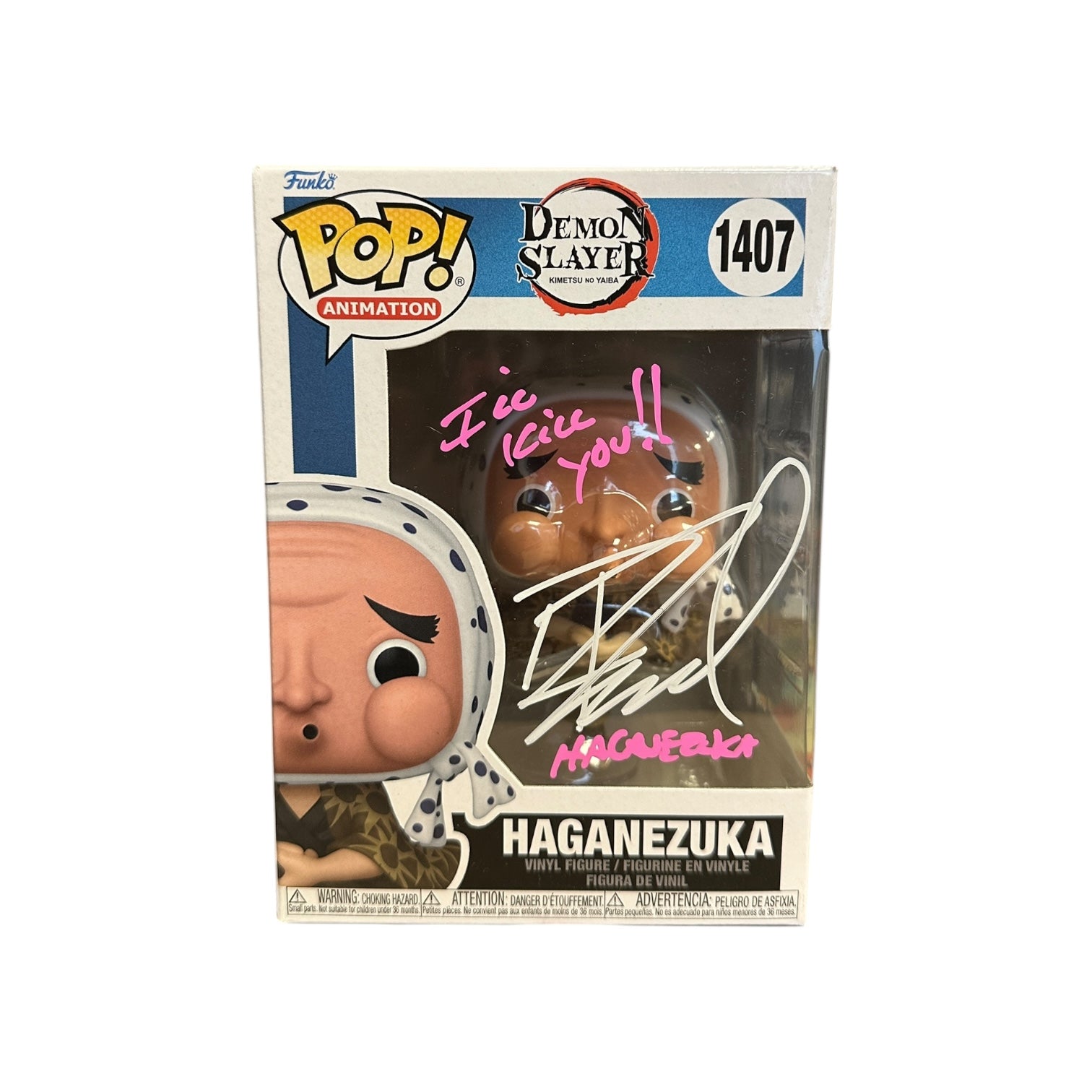Robbie Daymond Signed Haganezuka #1407 Funko Pop! - Demon Slayer Front