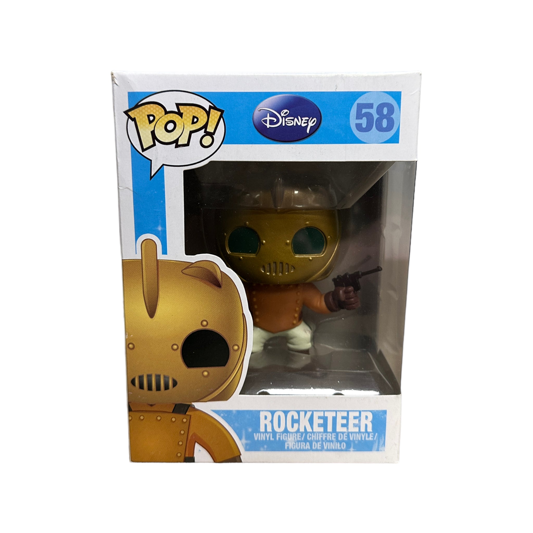 Rocketeer #58 Funko Pop! from Disney Series 5, 2013, in 7/10 condition, featuring the iconic character in a collectible design.