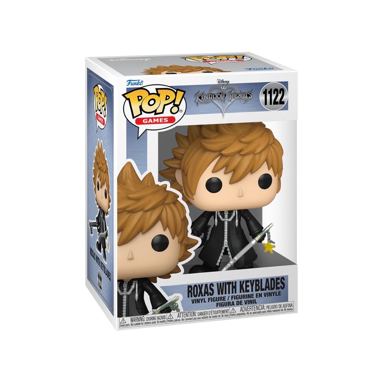 Funko Pop! vinyl figure packaging with Roxas from Kingdom Hearts on a white background
